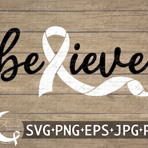 Blindness Believe Ribbon SVG, Blindness Awareness Ribbon, Blindness Support Squad, Blindness Warrior Fighter, Blindness Be Strong Ribbon