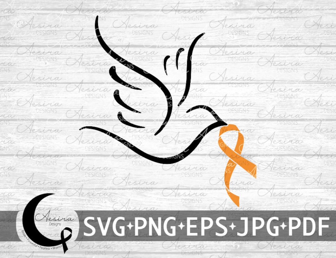 Ms Ribbon Vector Image Multiple Sclerosis Dove Ribbon Svg, Multiple Sclerosis Awareness Ribbon ...