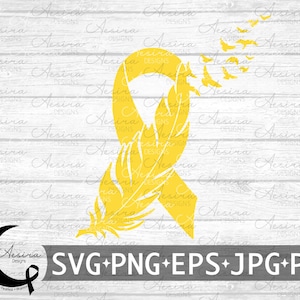 Endometriosis Feather Ribbon svg, Endometriosis Awareness Ribbon, Endometriosis Support Squad, Endometriosis Warrior, Endometriosis Strong