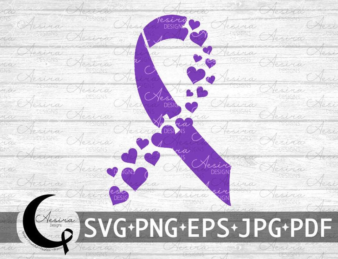 Epilepsy Heart Ribbon Svg, Epilepsy Awareness Ribbon, Epilepsy Support ...