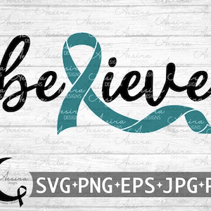 Post-Traumatic Stress Disorder Believe Ribbon svg, PTSD Awareness Ribbon, PTSD Support Squad, Ptsd Warrior, Ptsd Fighter, PTSD Ribbon svg