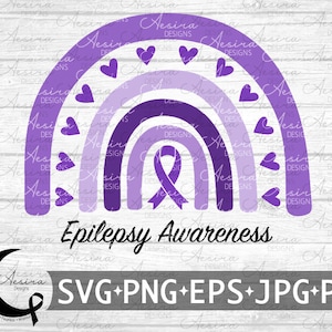 Cinta arco iris de epilepsia svg, Cinta de concientización sobre la epilepsia, Escuadrón de apoyo a la epilepsia, Guerrero de la epilepsia, Luchador contra la epilepsia, Cinta fuerte de la epilepsia