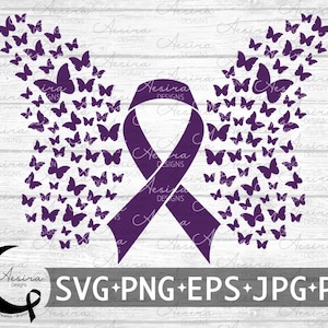 Arnold Chiari Malformation Butterfly Wings Ribbon SVG, Chiari Malformation Awareness, Chiari Malformation Support Squad, Chiari Butterfly
