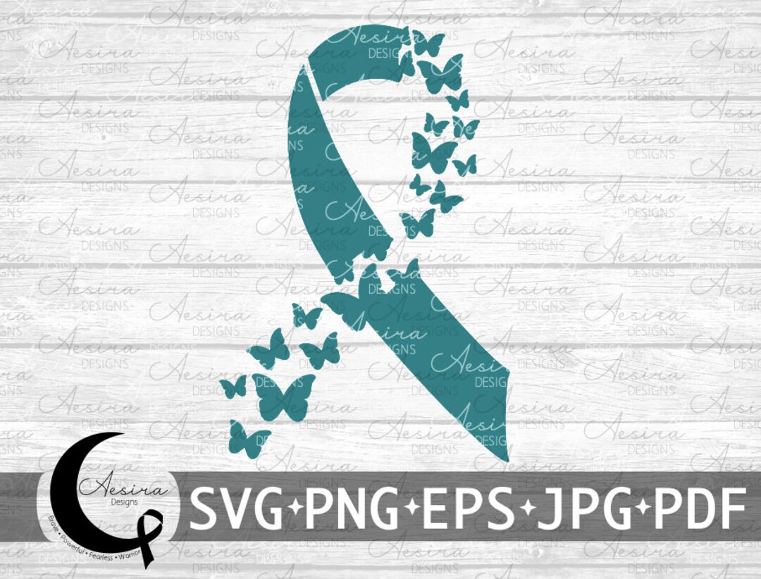 Turrets Ribbon Tourette's Syndrome Butterfly Ribbon Svg, Tourette's Syndrome Awareness ...
