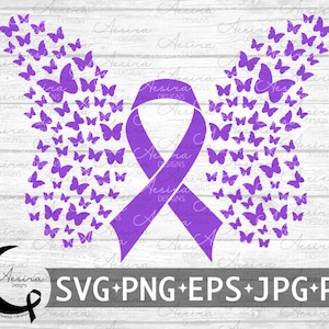 Cystic Fibrosis Butterfly Ribbon svg, Cystic Fibrosis Awareness Ribbon, Cystic Fibrosis Support Squad, Cystic Fibrosis Warrior, CF Fighter