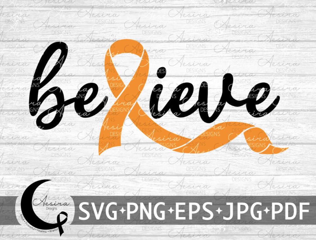 Ms Ribbon Vector Image Multiple Sclerosis Believe Ribbon Svg, Multiple Sclerosis Awareness ...