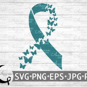 Polycystic Kidney Disease Butterfly Ribbon svg, Polycystic Kidney Disease Awareness Ribbon, PKD Support Squad, PKD Warrior, PKD Fighter