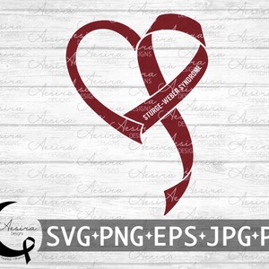 Sturge-Weber Syndrome Heart Ribbon svg, Sturge Weber Awareness Ribbon, Sturge Weber Support Squad, Sturge Weber Warrior, SWS Fighter