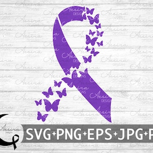 Epilepsy Butterfly Ribbon svg, Epilepsy Awareness Ribbon, Epilepsy Support Squad, Epilepsy Warrior, Epilepsy Fighter, Epilepsy Strong Ribbon