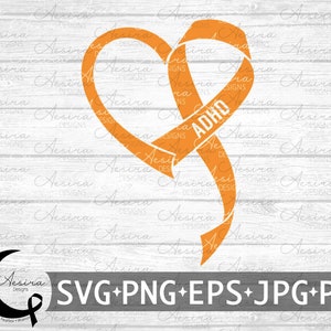 ADHD Heart Ribbon SVG, Adhd Awareness, Adhd Support Squad, Adhd Faith Hope Believe, Aufmerksamkeits-Defizit-Störung, Adhd Band, Adhd Krieger