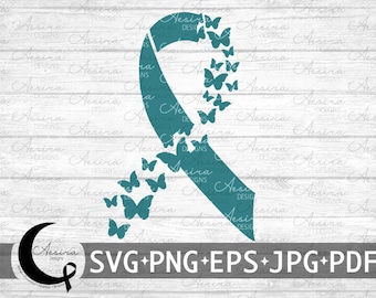 Transtorno de estresse pós-traumático Butterfly Ribbon svg, PTSD Awareness Ribbon, PTSD Support Squad, Ptsd Warrior, Ptsd Fighter, PTSD Ribbon svg