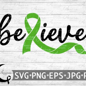 Celiac Disease Believe Ribbon SVG, Celiac Disease Awareness, Celiac Disease Support Squad, Celiac Disease Warrior Fighter, Celiac Be Strong