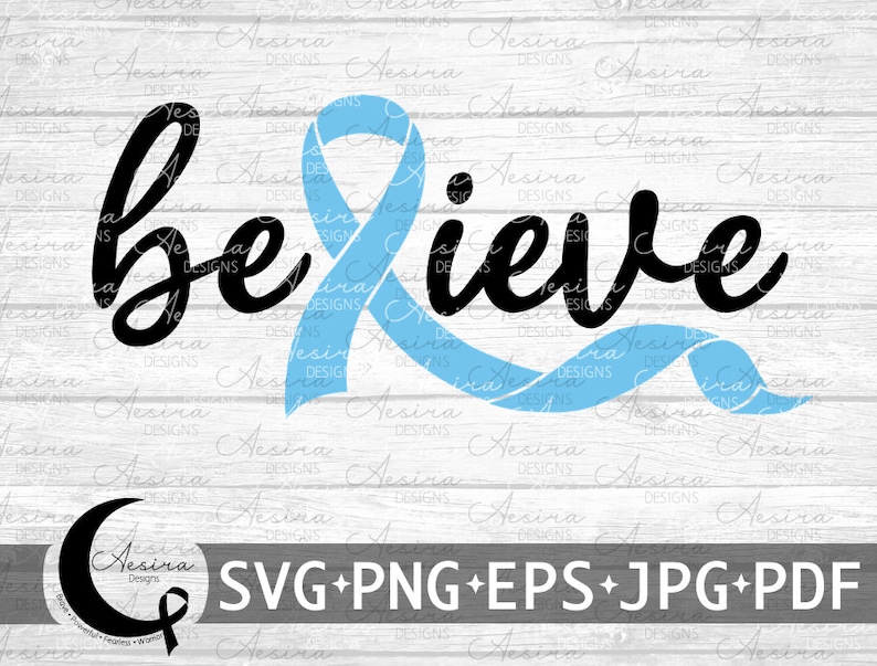 Addison's Disease Believe Ribbon SVG, Addison's Disease Awareness ...
