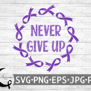 Epilepsy Never Give Up Ribbon svg, Epilepsy Awareness Ribbon, Epilepsy Support Squad, Epilepsy Warrior, Epilepsy Fighter, Epilepsy Strong