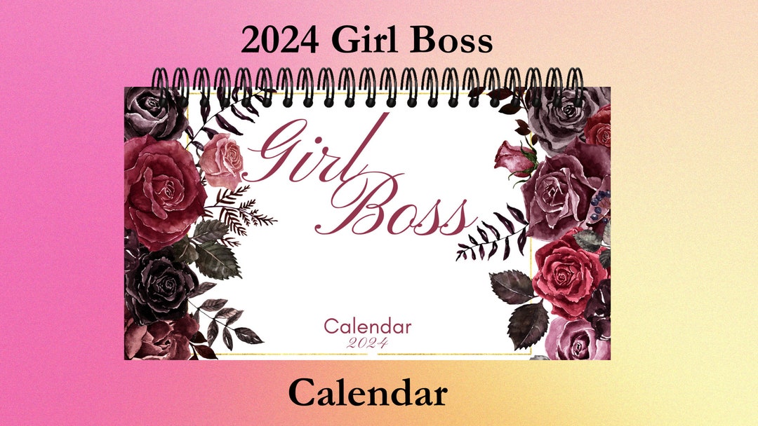 Girl Boss 2024 Calendar Gifts for Her Calendar for Boss Etsy