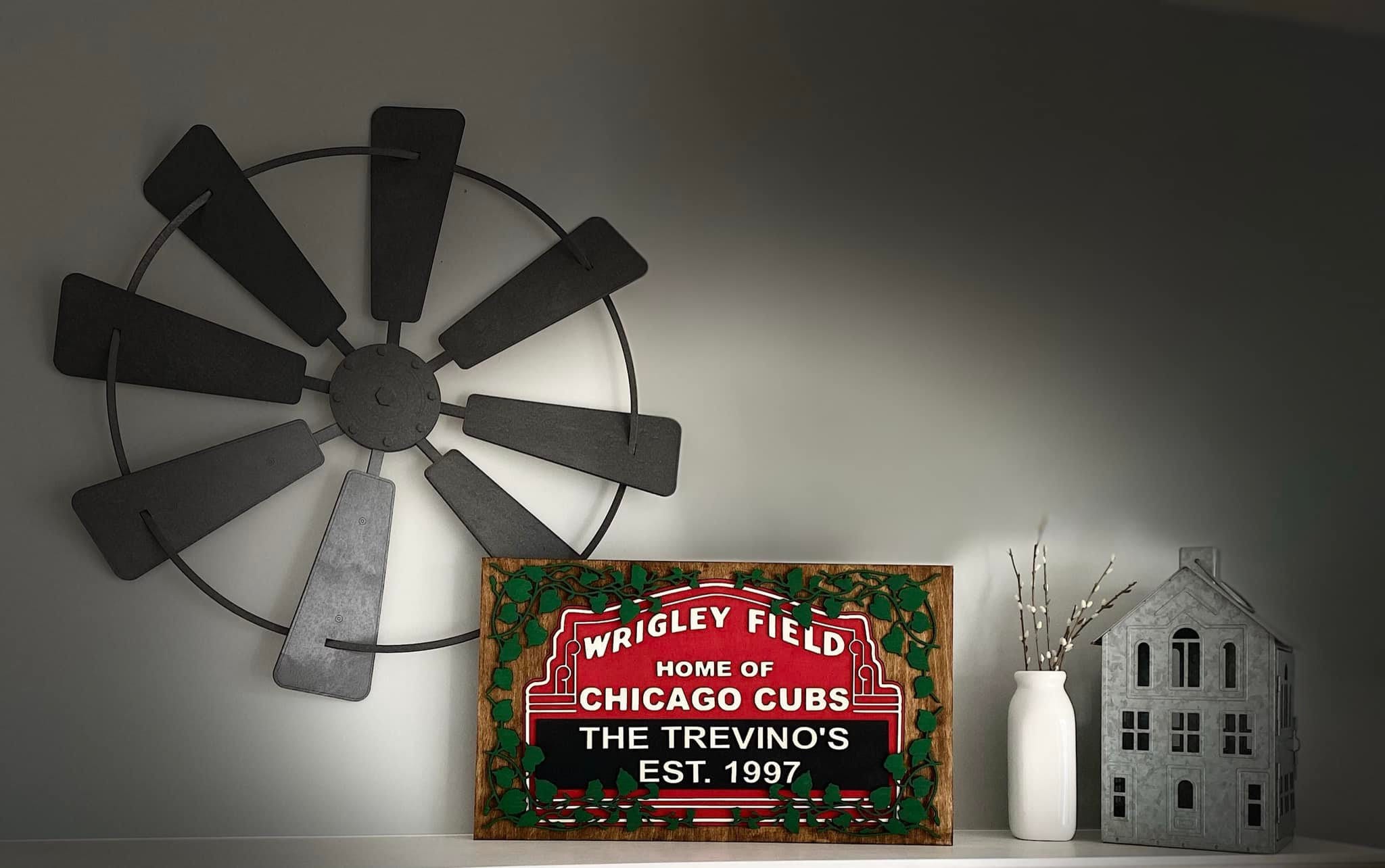 Custom Wrigley Field Chicago Cubs Sign