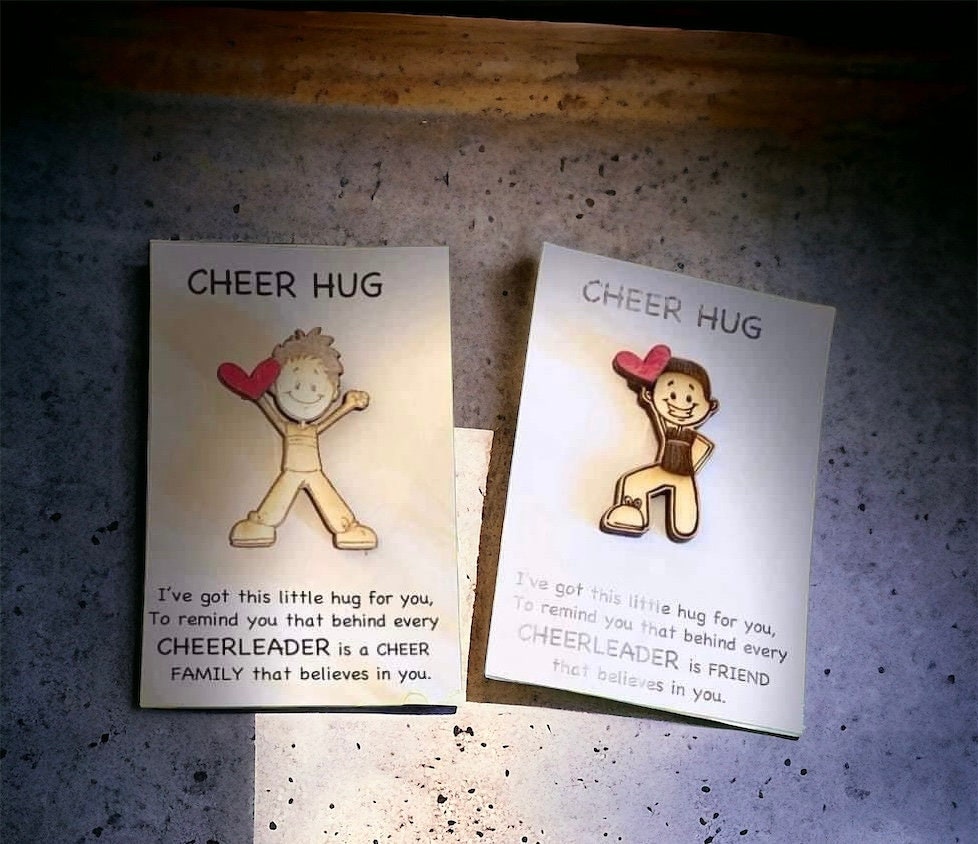 Hugging A Pin Cheer Hug Pins - Etsy
