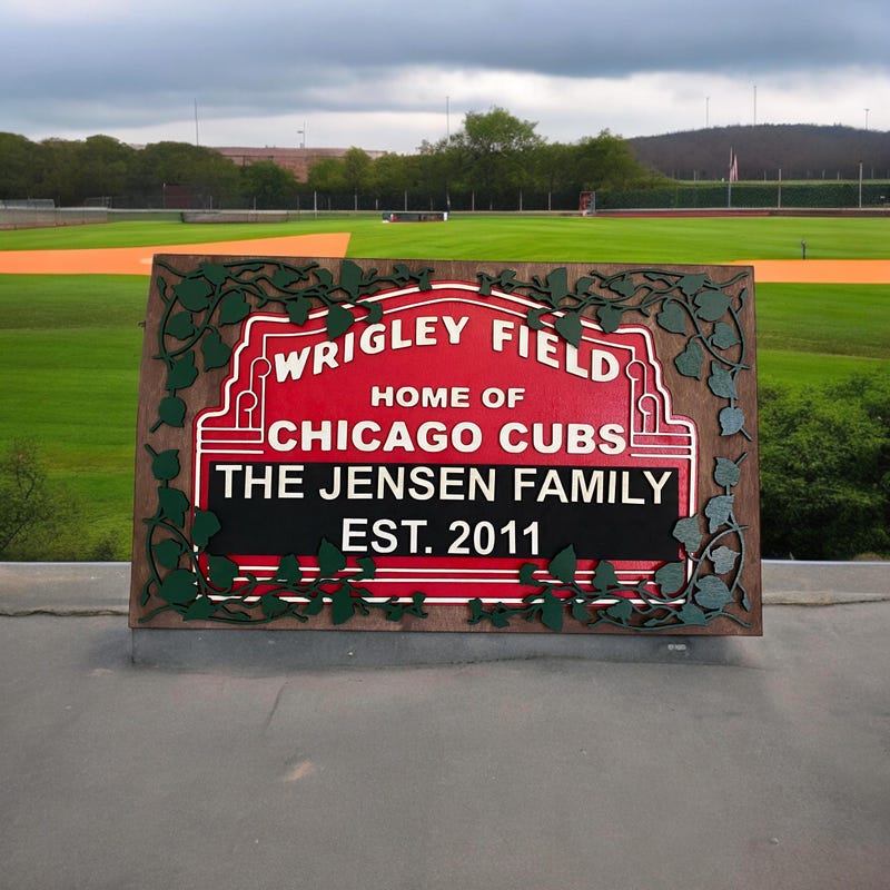 Chicago Cubs Sign - Etsy