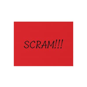 Scram! Rude Doormat Unwelcome Mat Mean Outdoor Rug Funny Housewarming Gift
