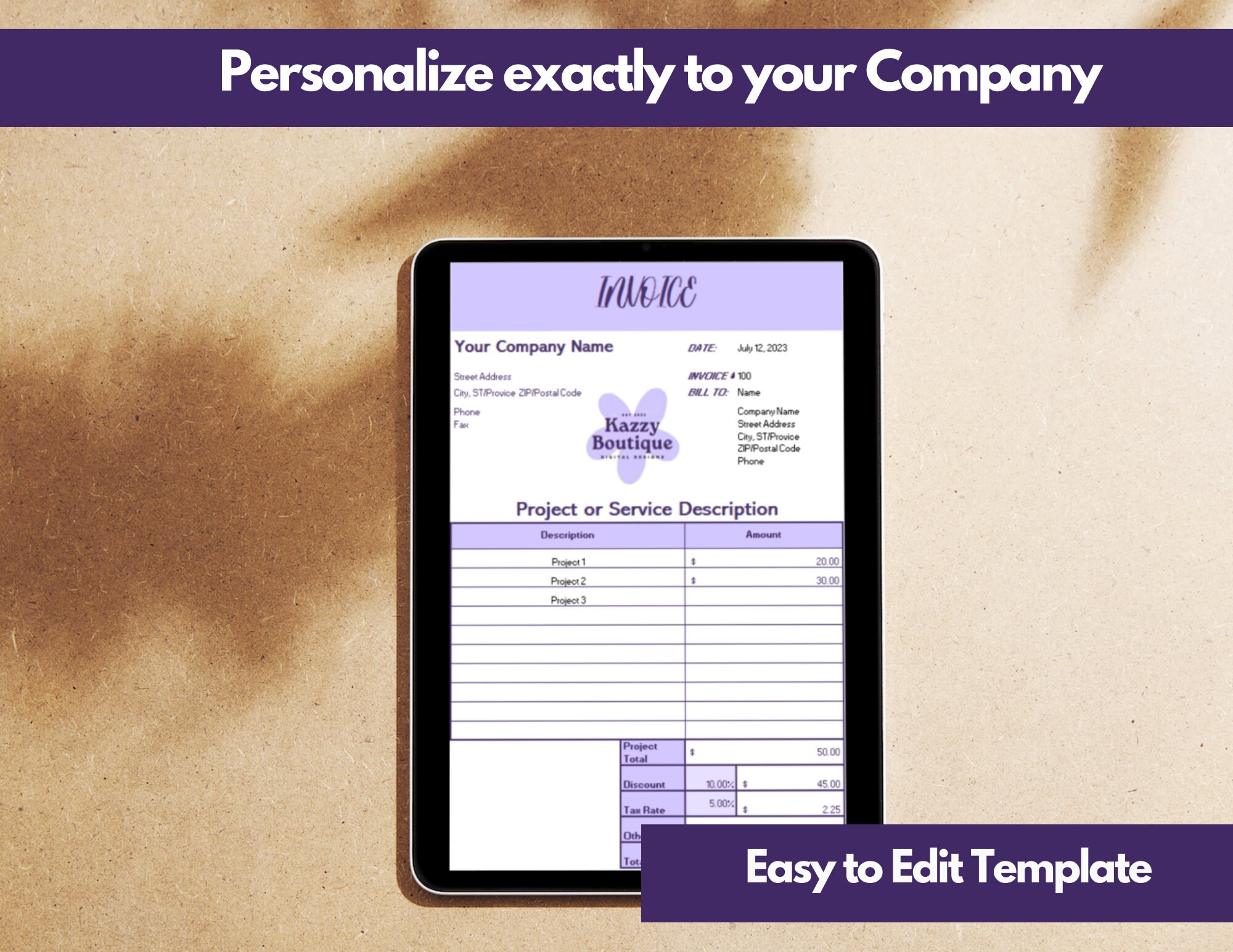 Custom Invoice Template Printable Custom Bookkeeping Etsy