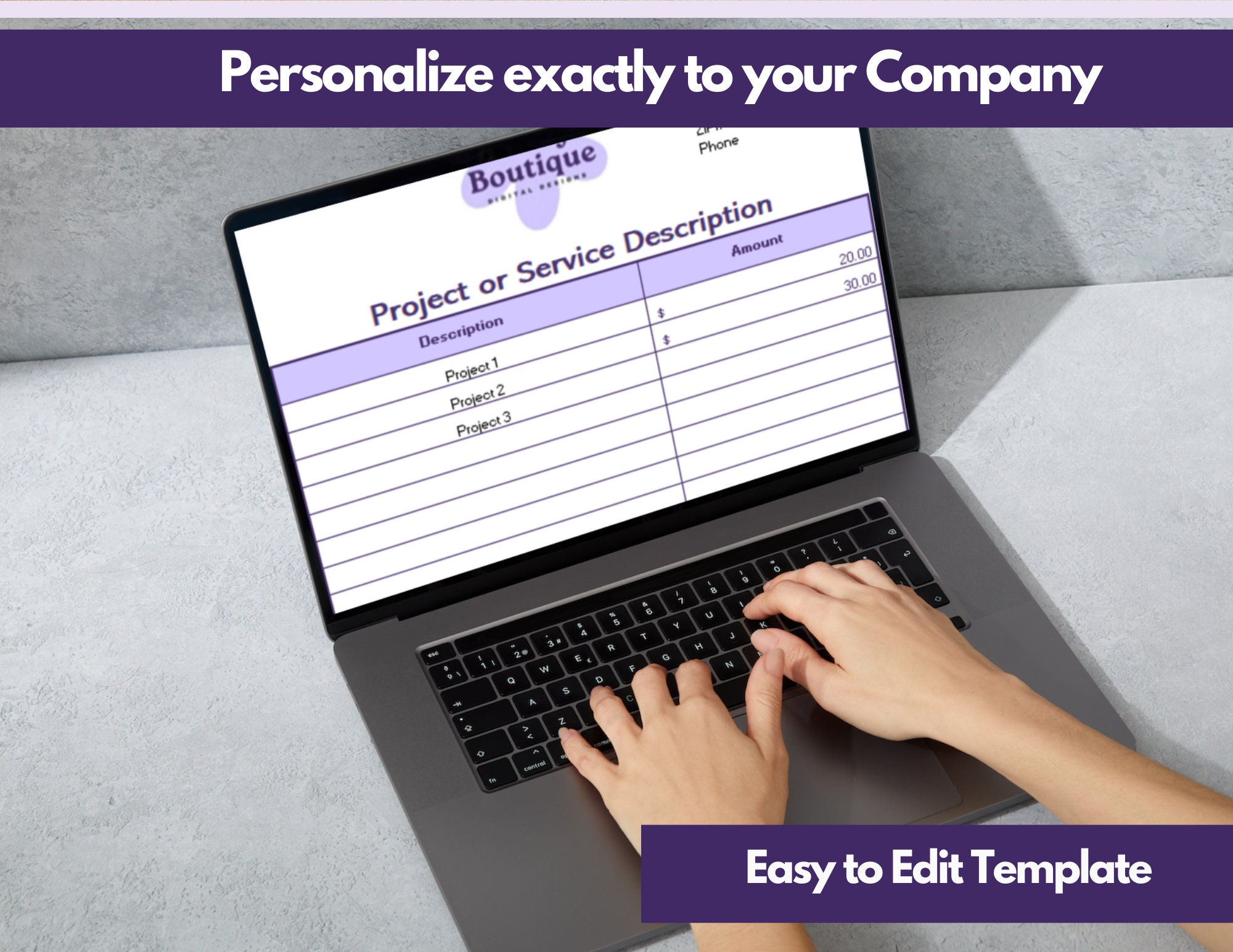 Custom Invoice Template Printable Custom Bookkeeping Etsy