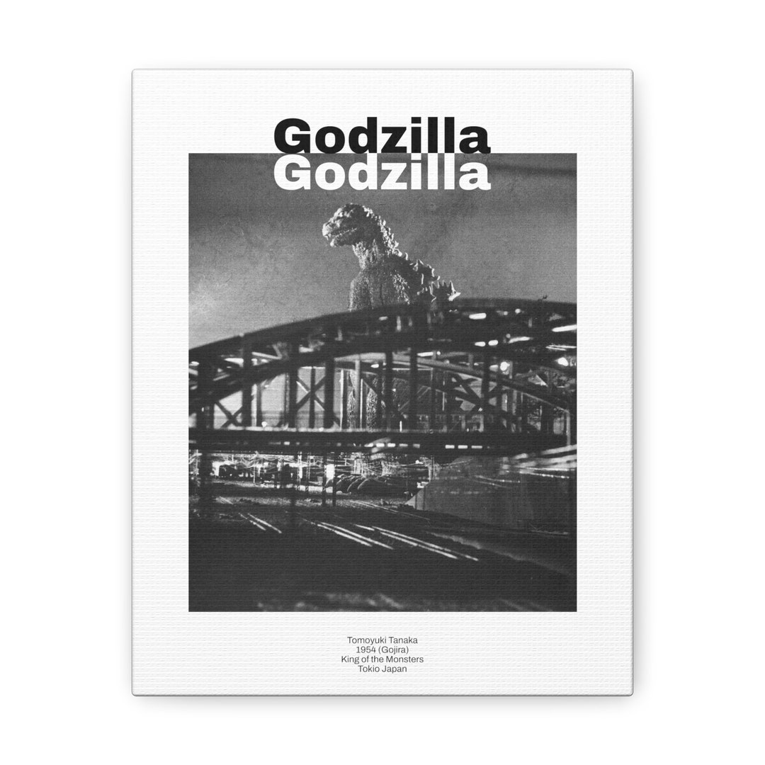 Godzilla Canvas Godzilla Posters Godzilla Wall Art Etsy