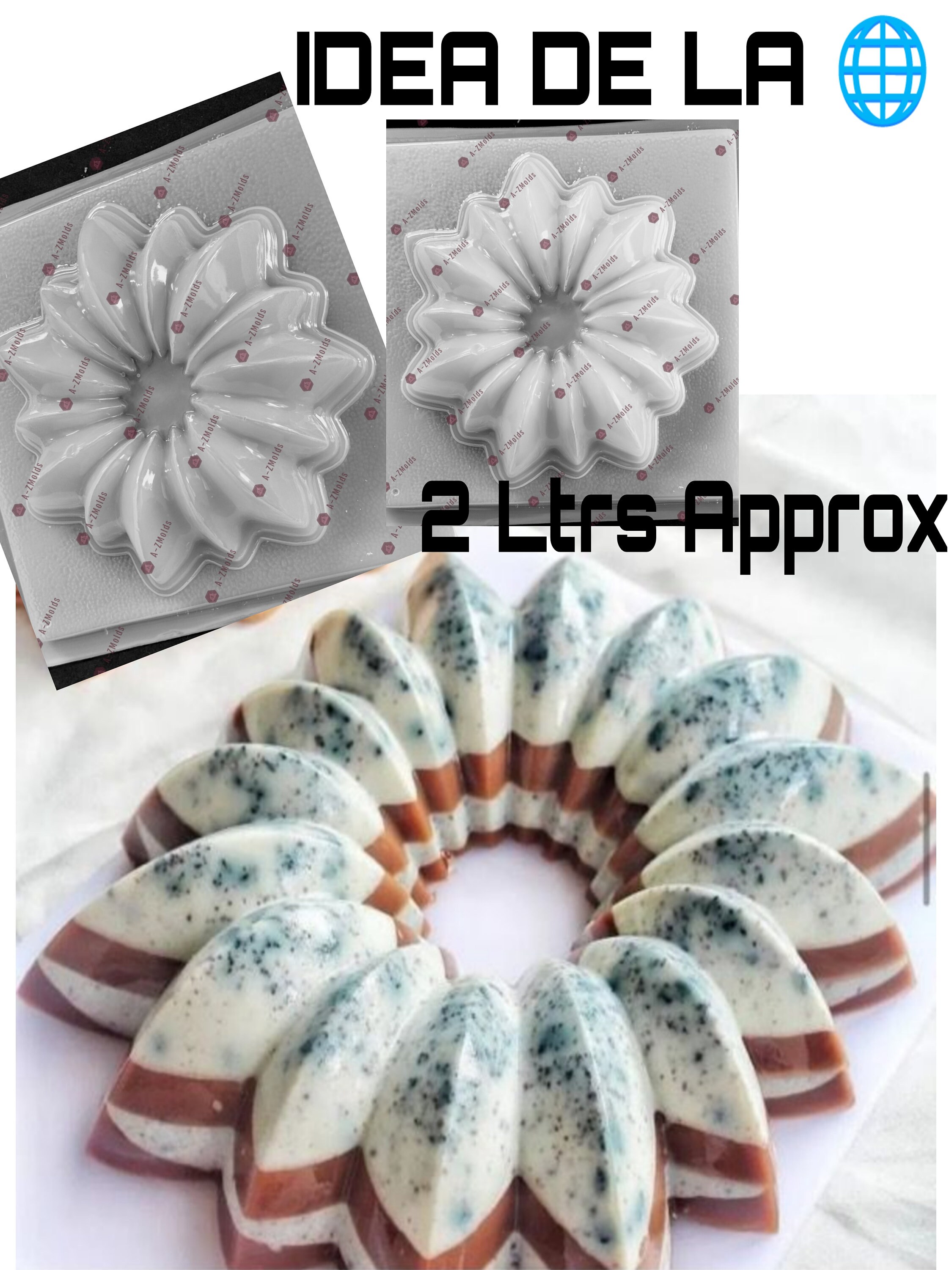 Molde de gelatina Estrella, rosca ,  jello Mold , breakable piñata