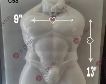 Male body, upper male torso ,male abs mold 2