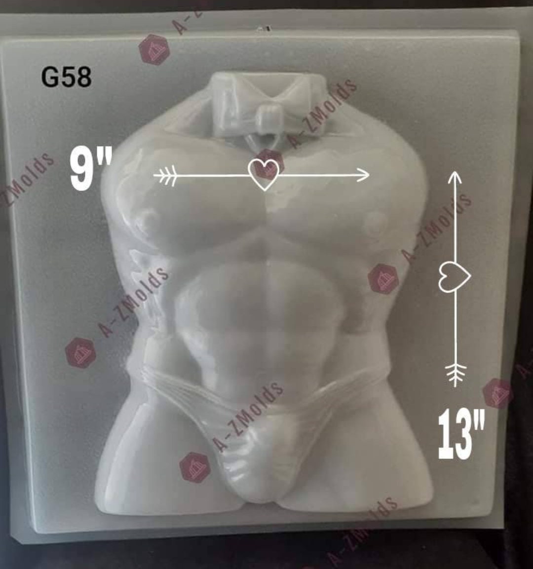 Male Torso Cake Pan Human Shaped Cake Moulds Food Grade 3D Silicone Decor