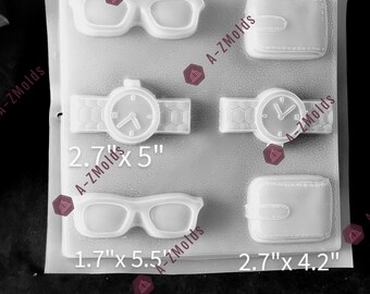 Men accessories mold , glasses, watch and wallet.
