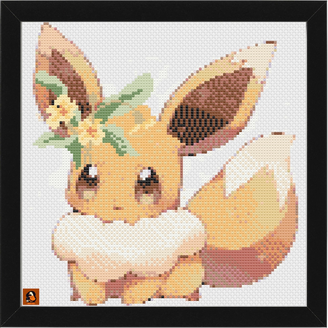 Pokemon Eevee Crossstitch Pattern Game Crossstitch Kawaii Etsy