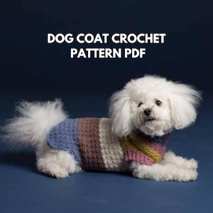 Textured Dog Coat Crochet Pattern PDF Pet Gifts Crochet Dogs Sweater Pattern Crochet pet Gift