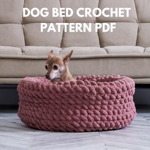 Pet Bed Crochet PATTERN PDF Dog Cat Bed Cave