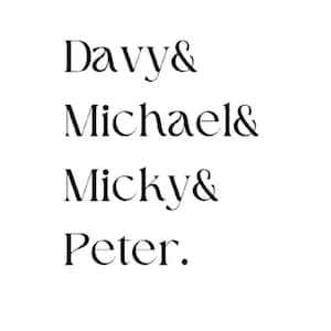 The Monkees Names Stickers