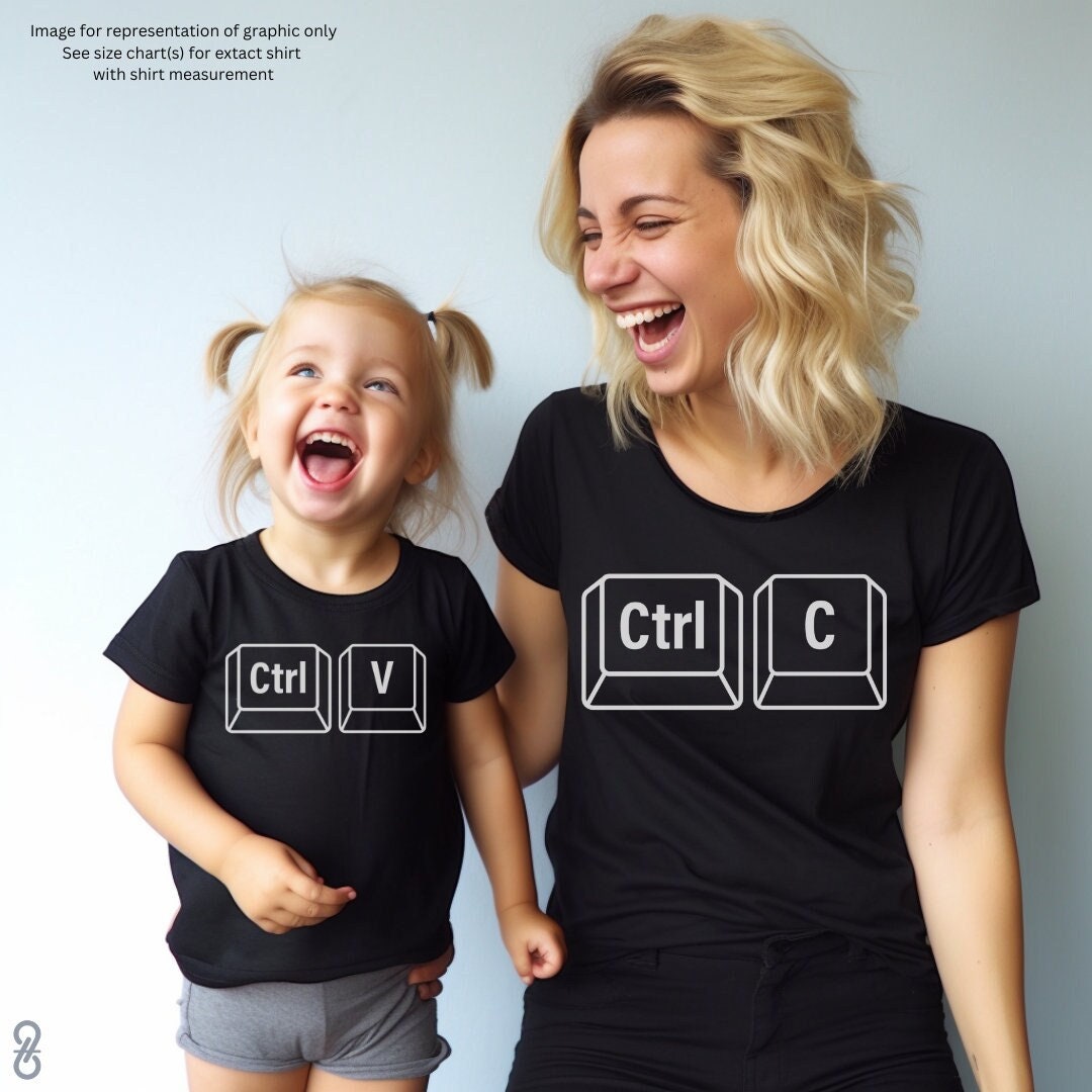 Ctrl V Ctrl C Copy Paste T-shirt Set, Father Son, Daddy and Me, Mother ...