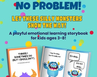 Emotional Learning Storybook for Kids – Feelings Monsters (Digital Download + PLR Rights)