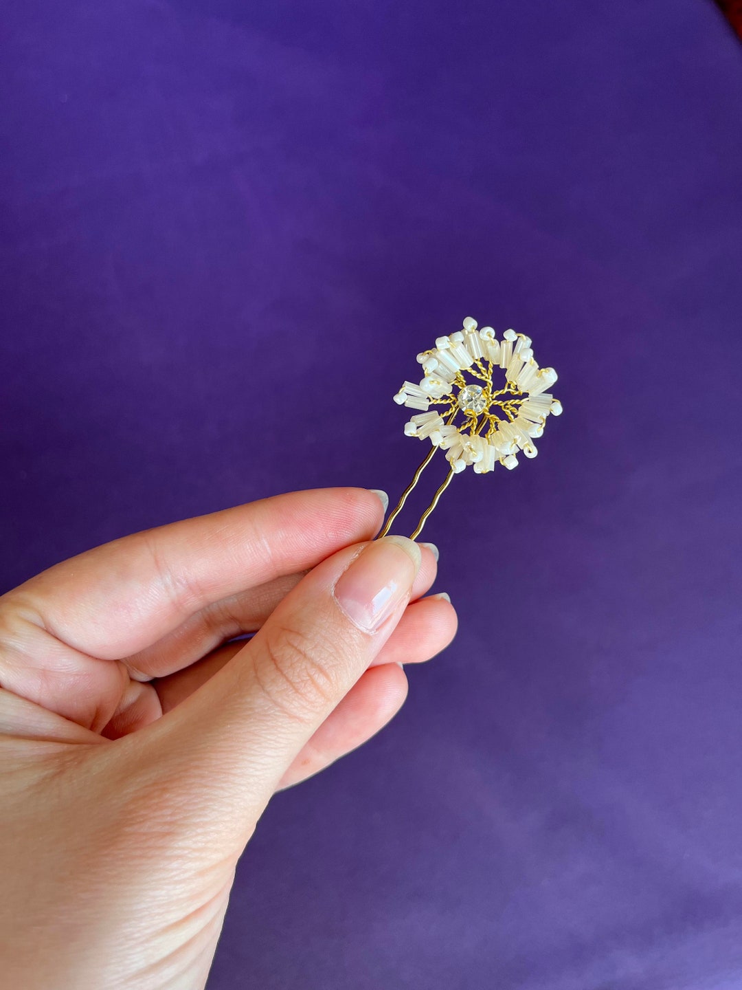 Velo a gabbia con forcine per capelli con fiori di perle: set di acconciature da sposa - Italia