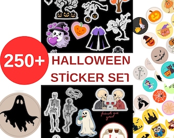 Halloween Sticker Pack-Bundle | 250+Spooky Digital Stickers