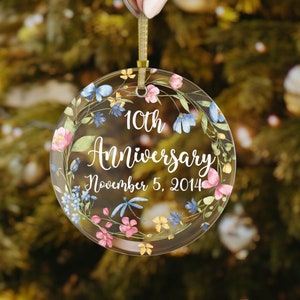 10th Anniversary, Ornament 10th Anniversary, 10th Anniversary Gift for Him, 10th Anniversary Gift, 10 Year Anniversary, Gift for Husband