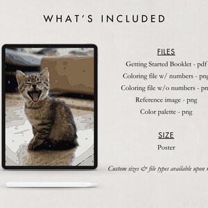 Kitten Paint by Number Kit Adult | Printable & Digital Download | Color ...