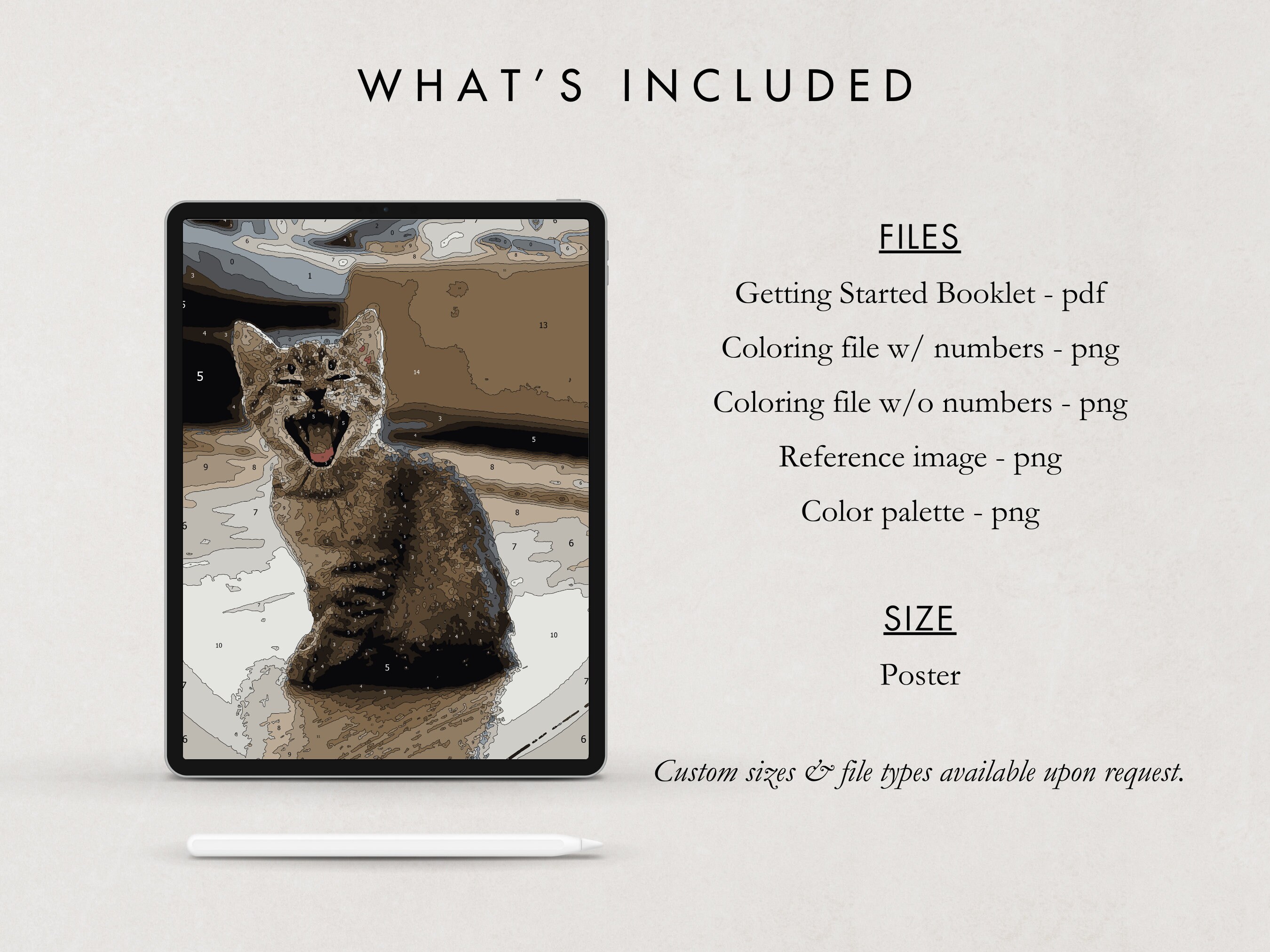 Kitten Paint by Number Kit Adult | Printable & Digital Download | Color ...
