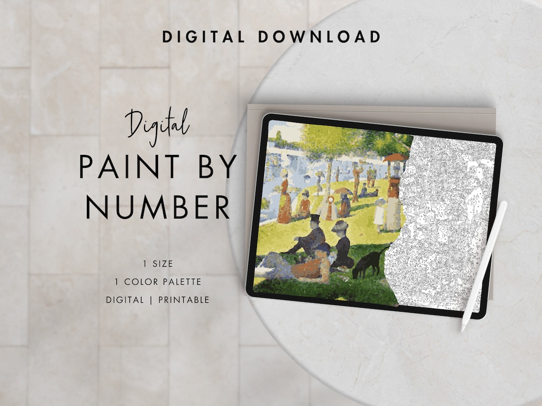 A Sunday on La Grande Jatte Paint by Number Kit Adult | Printable ...