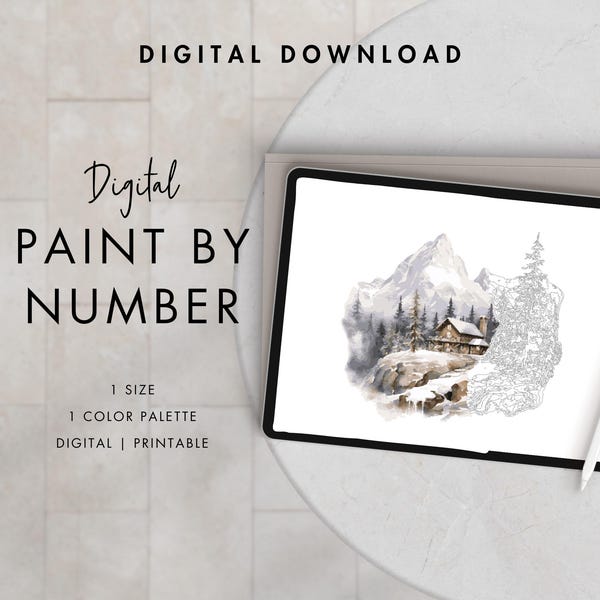 Winter Paint by Number - Etsy