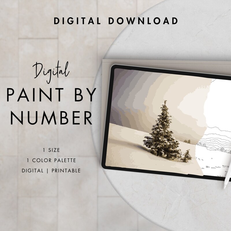 Winter Paint by Number - Etsy
