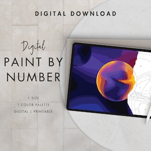Abstract Color Sphere Paint By Number Kit Adult | Printable & Digital Download | Color By Numbers | Procreate Color Palettes