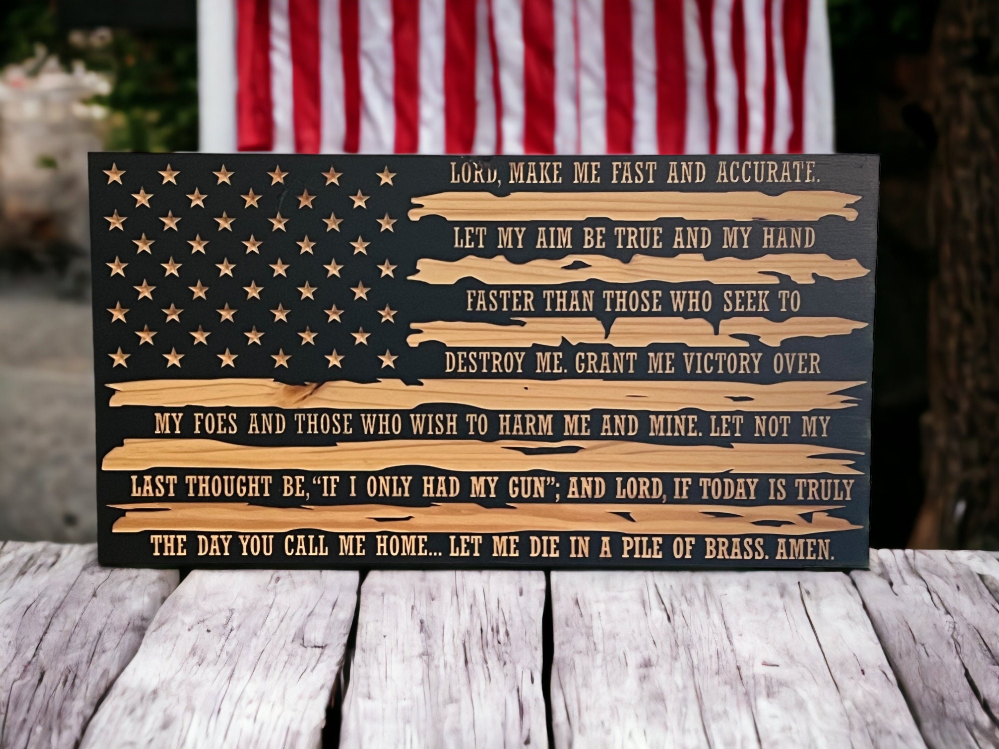 Gunfighter's Prayer Flag, Western Cowboy Wall Art, Rustic Home Decor ...