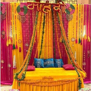 Festiwave Haldi Decor Indian Haldi Decor Mehndi Decor Sangeet Decor Indian Wedding Decoration Indian Haldi Decoration Complete Setup