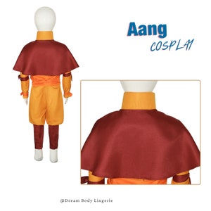 Movie-inspired Aang Cosplay Adults&Kids Costume Aang cospaly 2024 New Version Aang's iconic costume 2024 halloween costume image 5