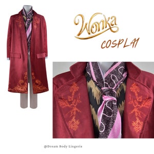 Costume Willy Wonka chocolat F4ctory pour adultes et enfants Cosplay Costume rouge inspiré du film Carnaval d'Halloween Mascarade Polyester image 4