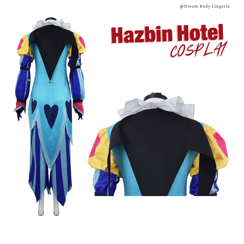 HAZBIN HOTEL Fizzarolli Cosplay Costume Helluva Boss Clown Costume Fizzarolli Full Set Costume Fizzarolli Hat image 5